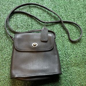 Vintage Mini Coach 9049 Tango Leather Bag 90s GRAY Crossbody Purse